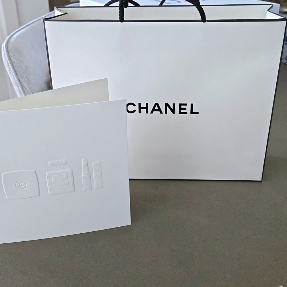 Brand New Chanel Gift Bag And Chanel Card & Envelope